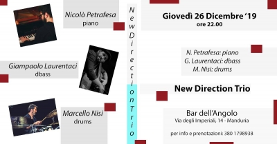 New Direction Trio in concerto al Bar dell’Angolo